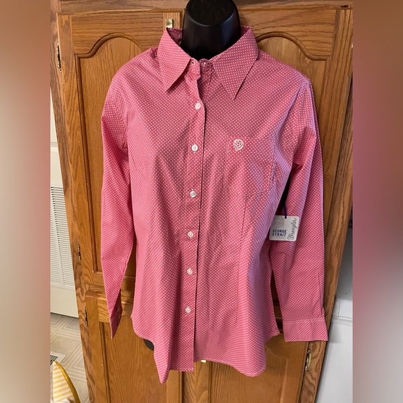 George Strait for her Wrangler long sleeve button down NWT - Picture 1 of 4